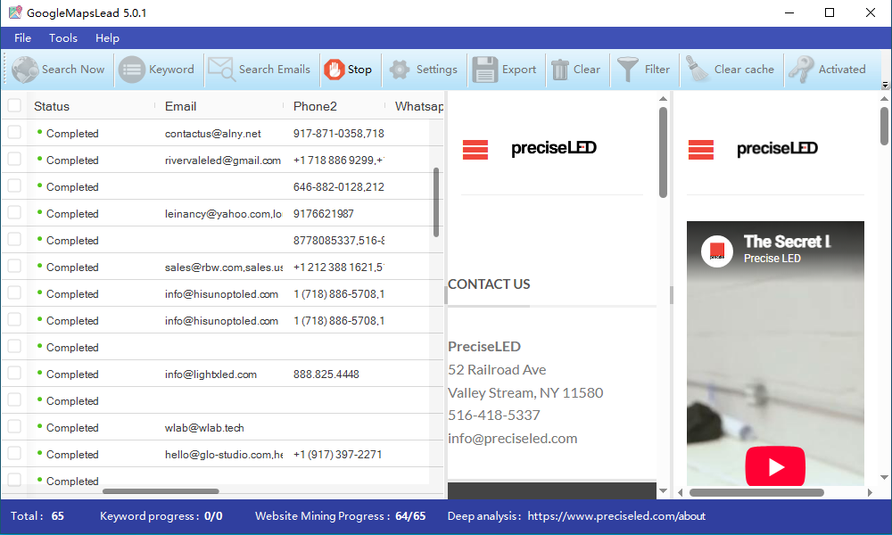 Google Maps Email Extractor Dashboard3
